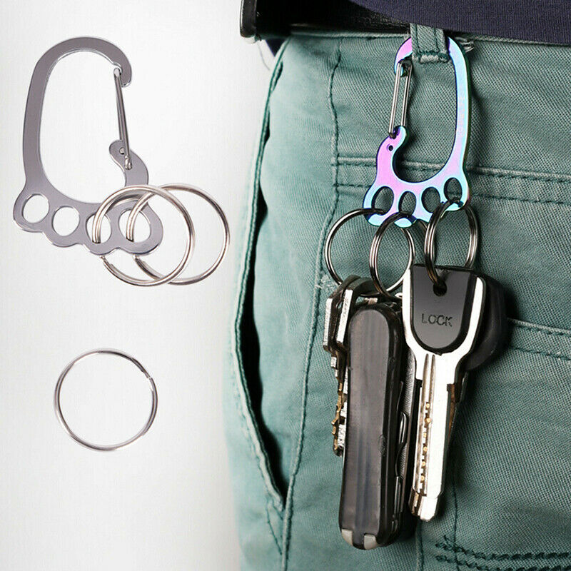 Cute Keychain Key Ring Hook Outdoor Camping Hiking Buckle Carabiner Key H.l8