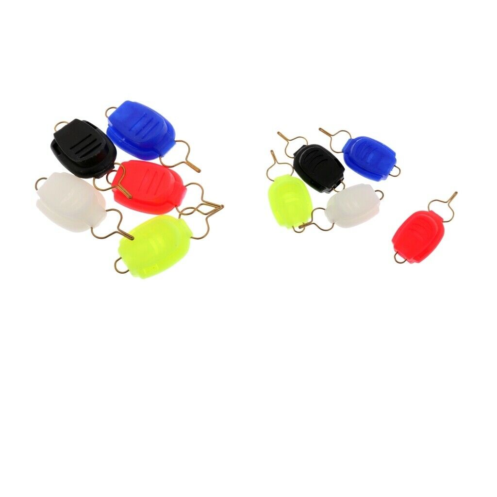 10Pc Fishing Line  Steel Baitcasting Wire Buckle Line Stopper Keepers