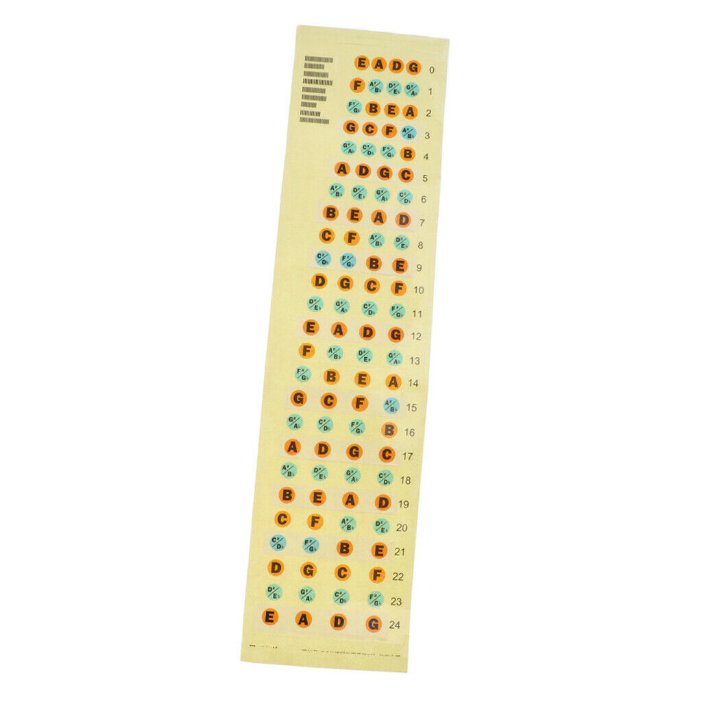 2X Bass Guitar Fretboard Note Labels Fret Stickers for 4 String Bass Parts