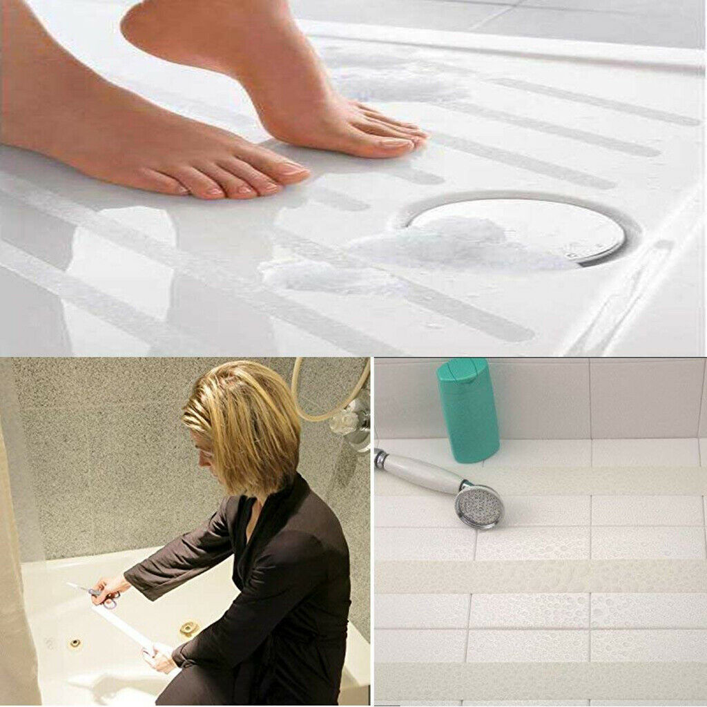 12Pcs Safety Anti Slip Grip Strips Flooring Bathroom Shower Bathtub Stickers