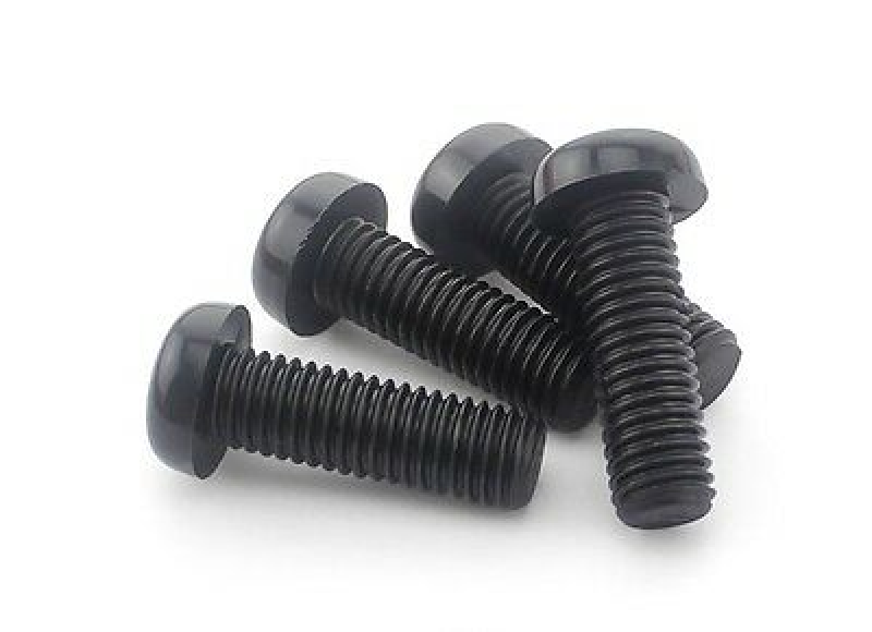 100pcs M3 x 12mm Nylon screw round Phillips pan head screws Black