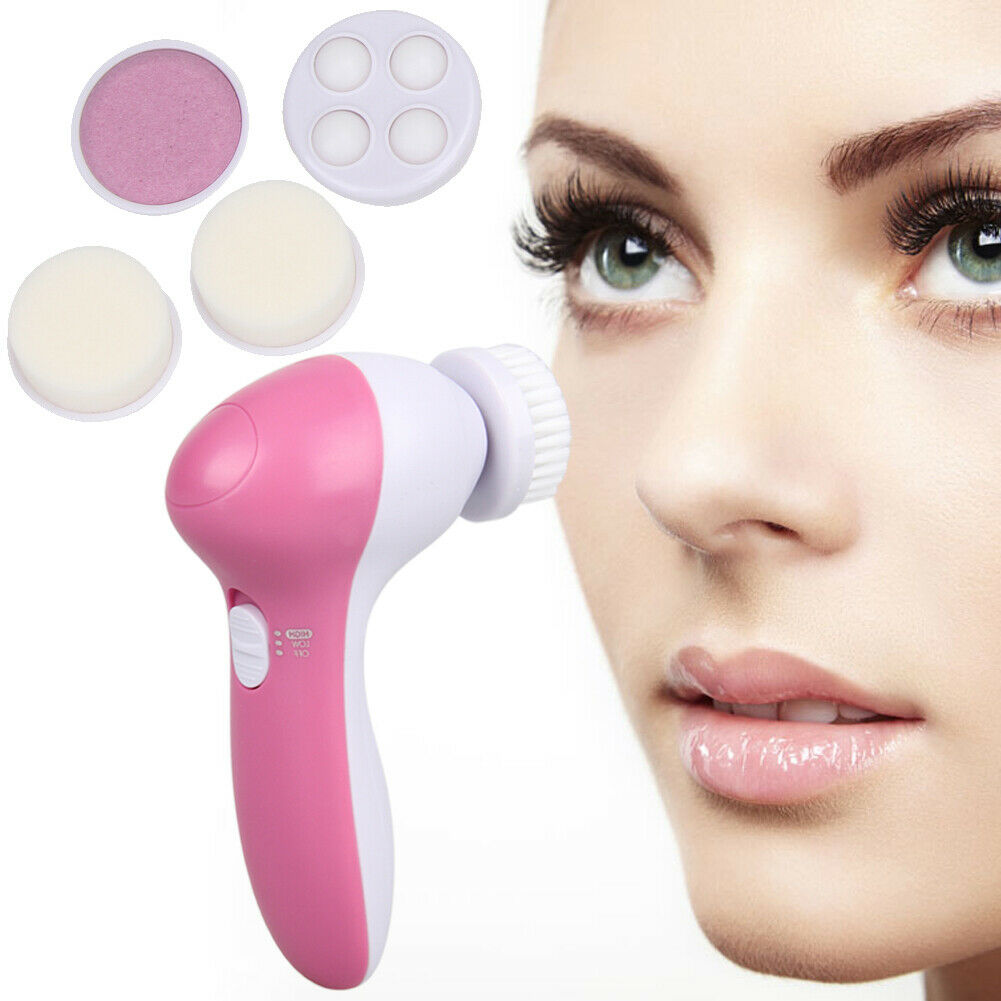 5 IN 1 SKIN CARE MASSAGER - BEAUTY FACE WASH SCRUBBER ELECTRIC CLEANSER BRUSH  @