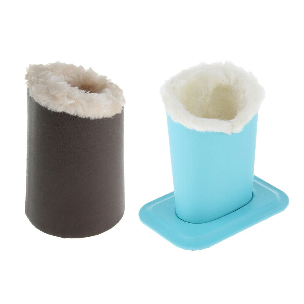 Pack of2 Plush Lined Eyeglasses Holder Glasses Stand Case Anti-Scratch