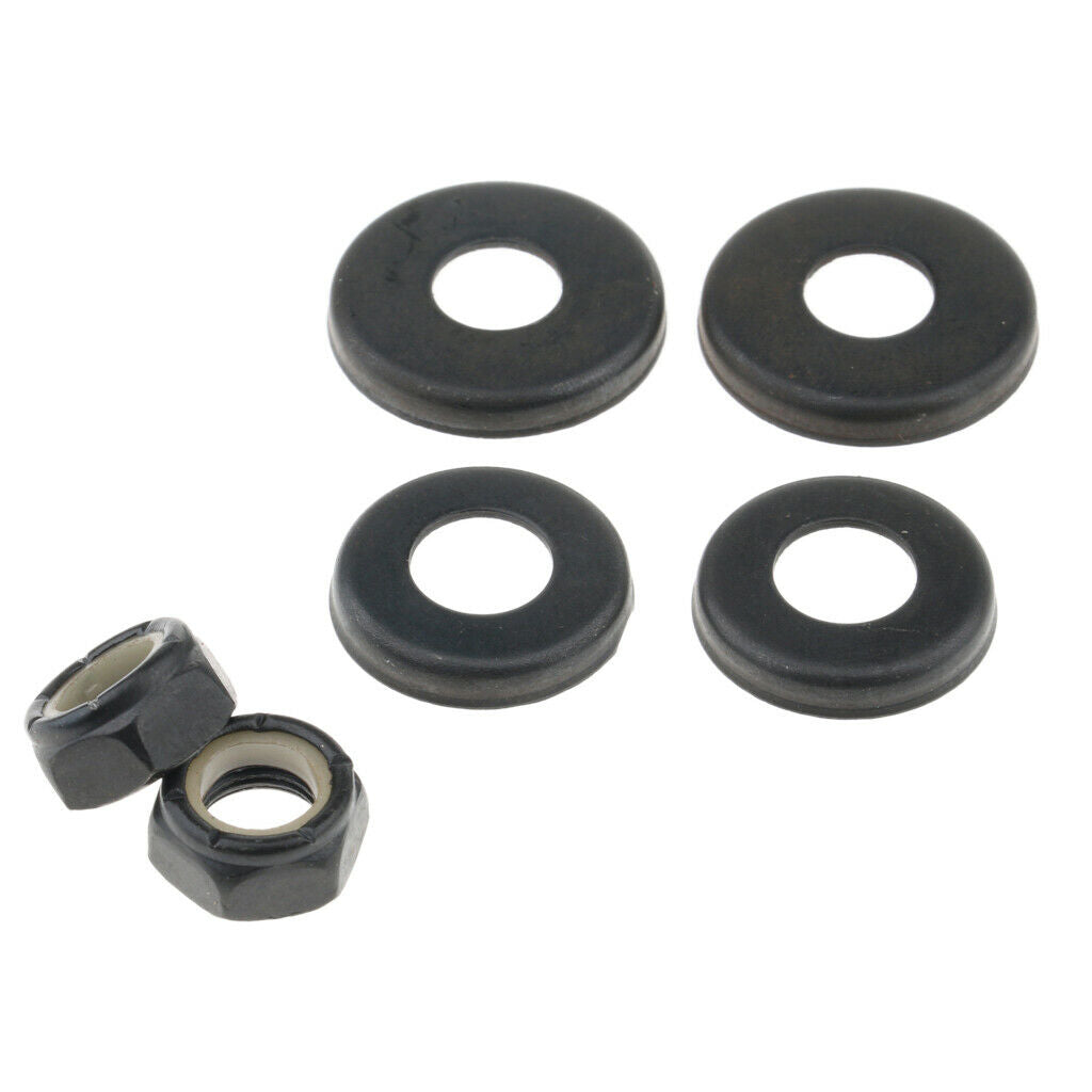 5X 4pcs Replacement Longboard / Skateboard Bushings Washers Cup with Nuts Black