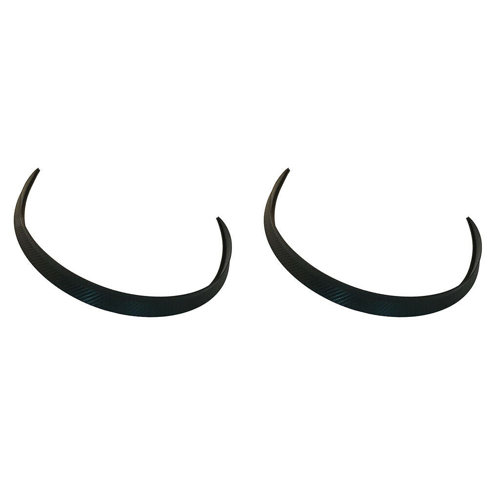 2x Car Fender Arch Wheel Eyebrow Trim Protector Strips Carbon Fiber Black