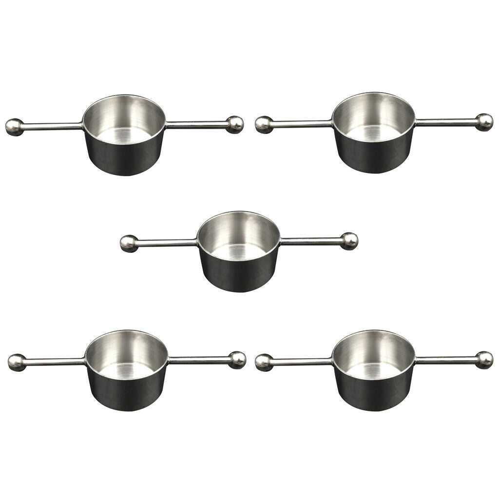 5 Pieces Stainless Steel Bar Jigger with Two Handles 1oz Bartender Tool
