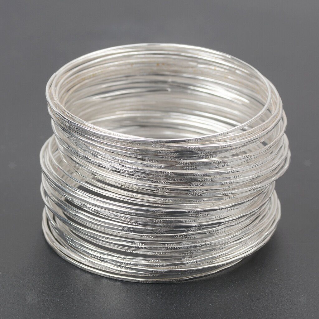 50 pieces bangle for women / girls, classic round bracelet