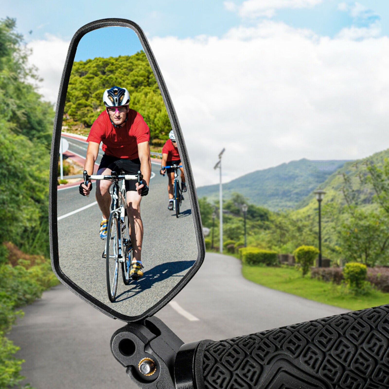 1-pack Mini Rotaty Handlebar Glass Rear view Mirror for Road Bike Bicycle