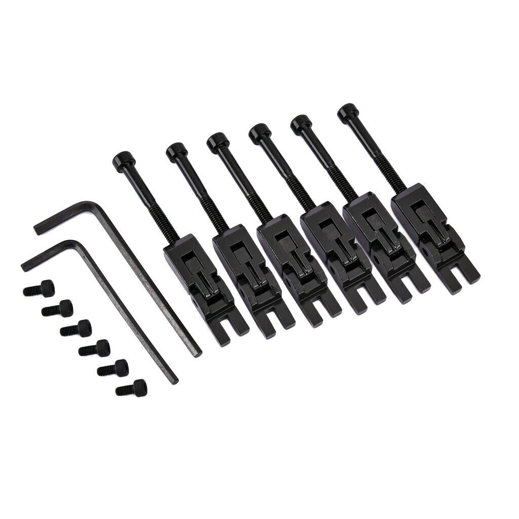 6pcs Electric Guitar Locked String Saddles for with Wrench Screws