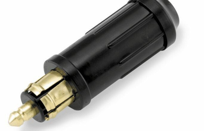 4pcs Cigarette Lighter Socket Hella Merit Male Plug GSG-1H 12V-24V Black