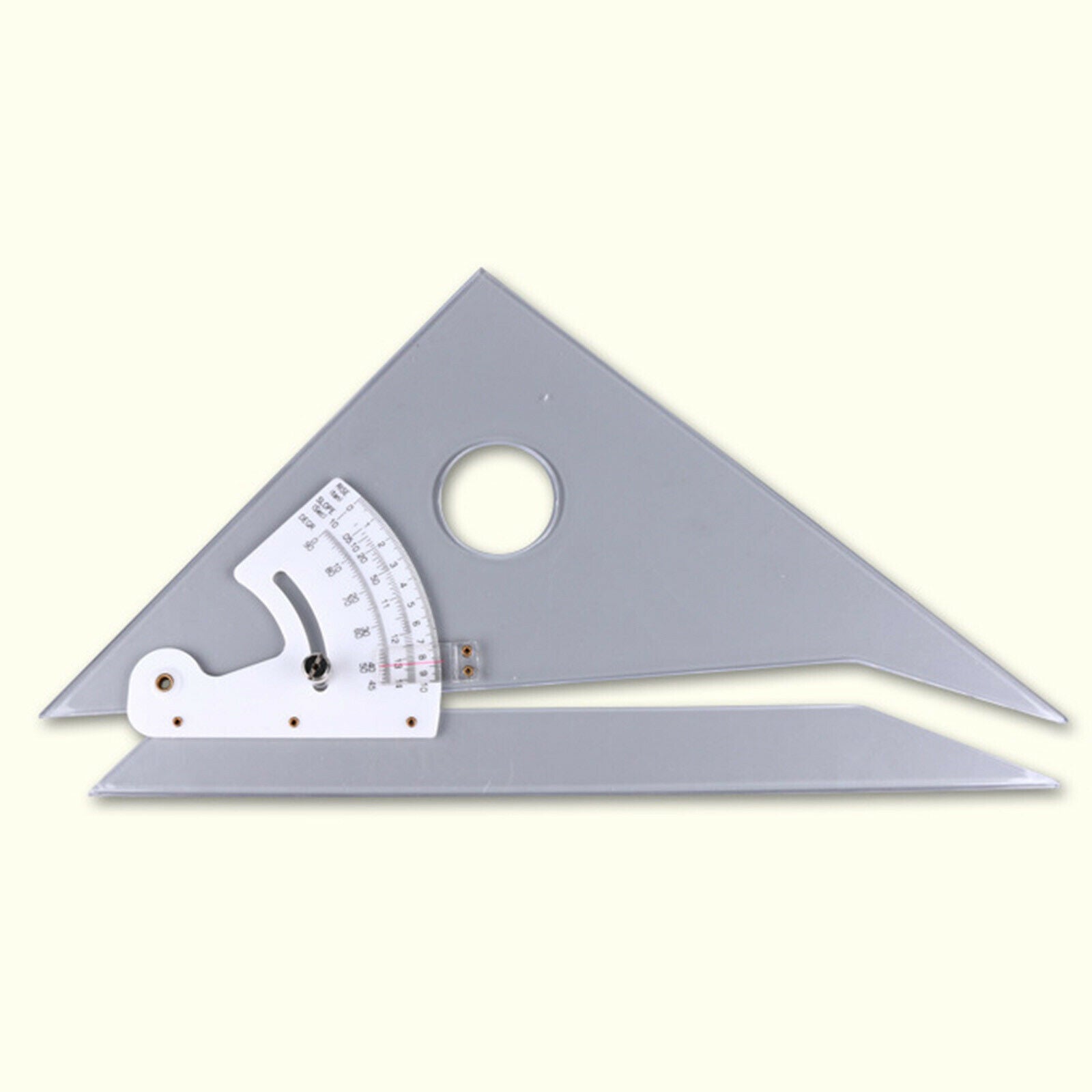 Acrylic Drafting Triangle Ruler Adjustable Graphic 12'' Scale Engineer
