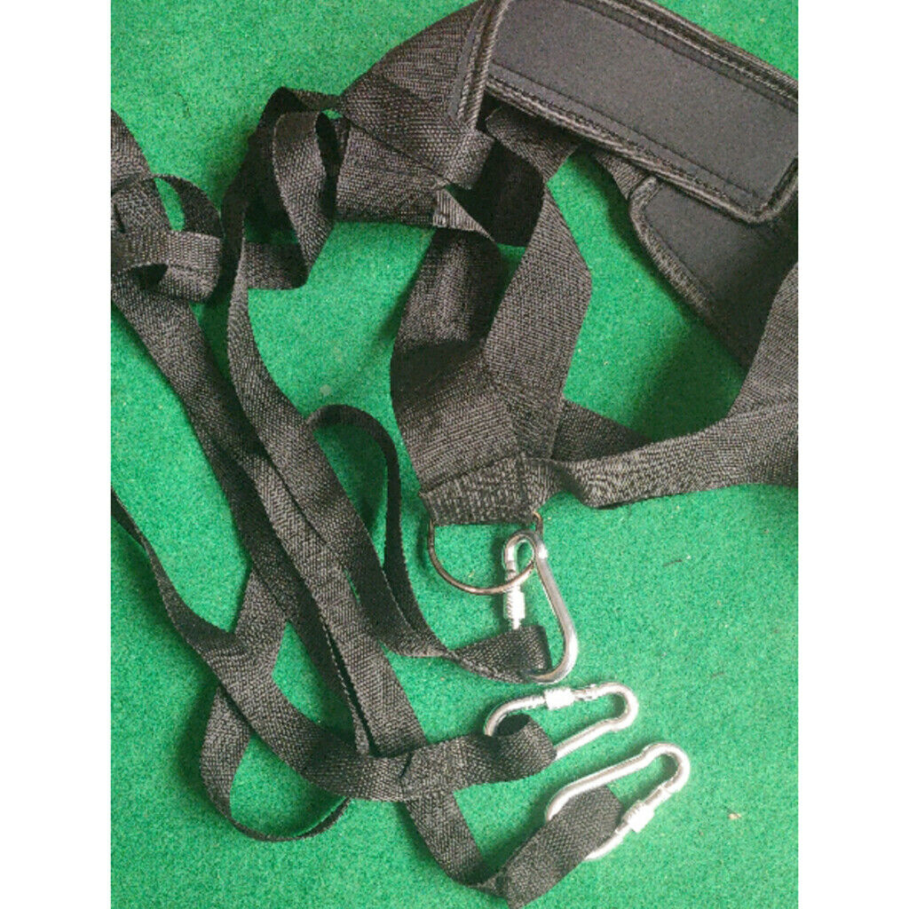 Sled Harness Vest Speed Strength Training Strap Adjustable Belt Webbing w/ Hook