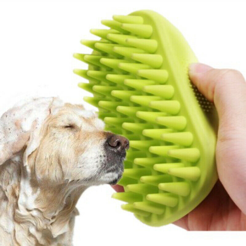 Pet Bath Brush Rubber Comb Hair Removal Brush Pet Hair Care ToolBDAU