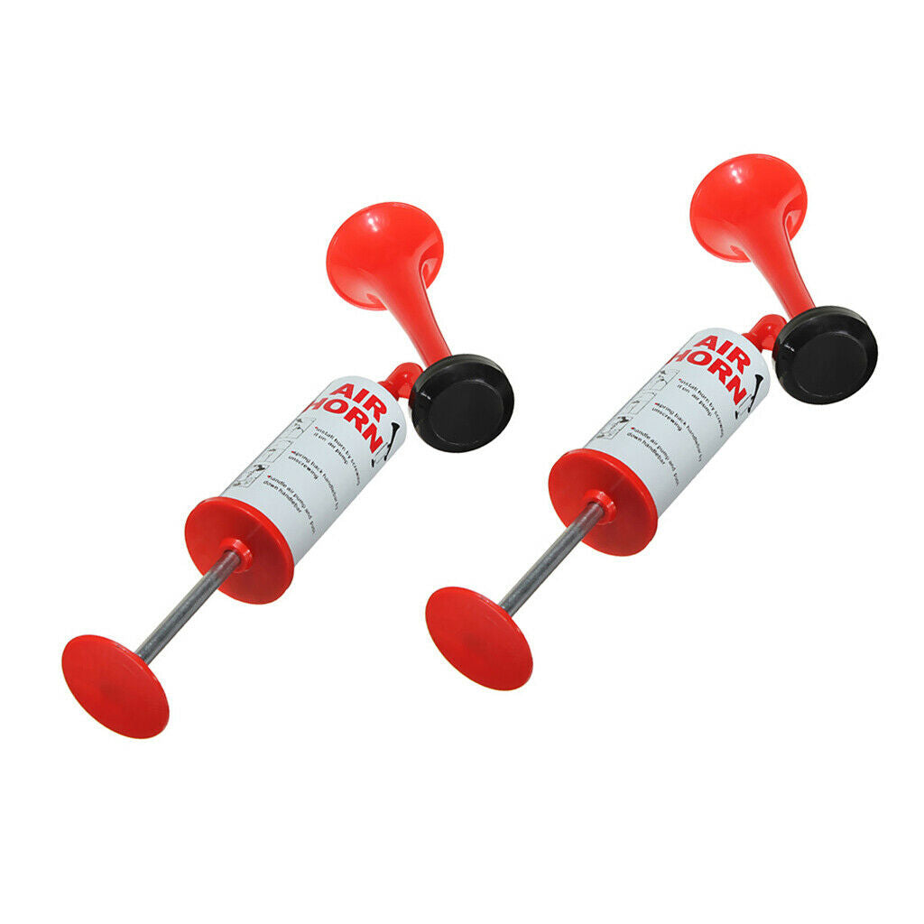 2 lot Hand Held Push Pump Up Air Horn Required for Sports Boating Warning