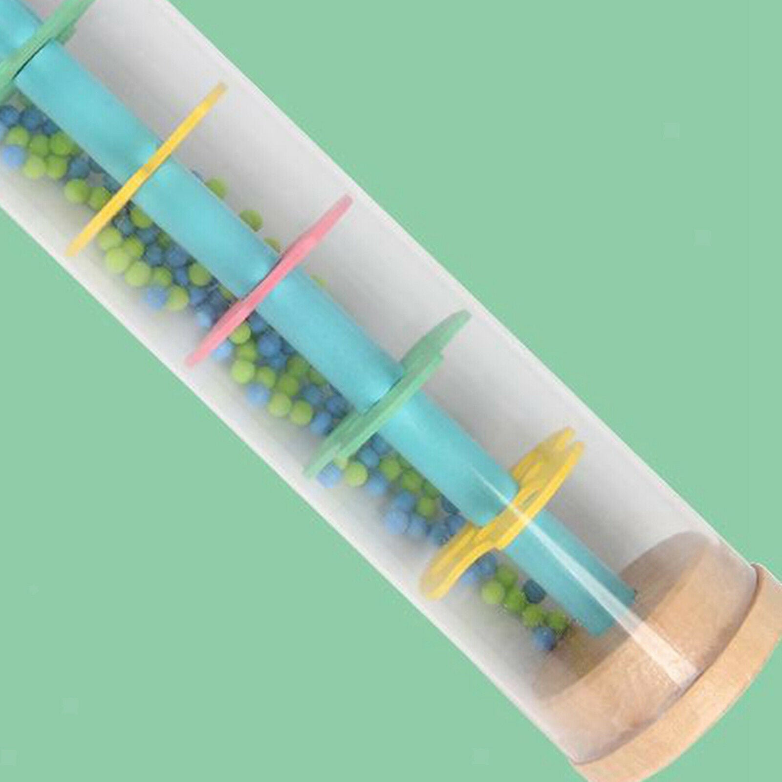 Rain Sound Tube Fun Puzzle Wooden Color Rain Sound Bar Colorful Raindrop Sound