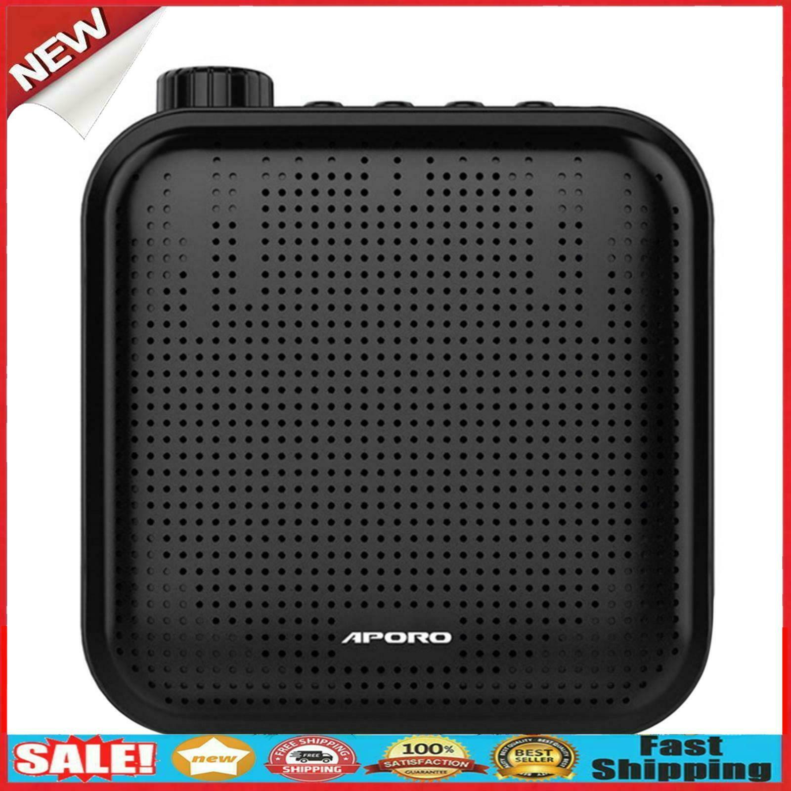 Rechargeable Voice Amplifier Wired Microphone Portable Music Player Speaker @