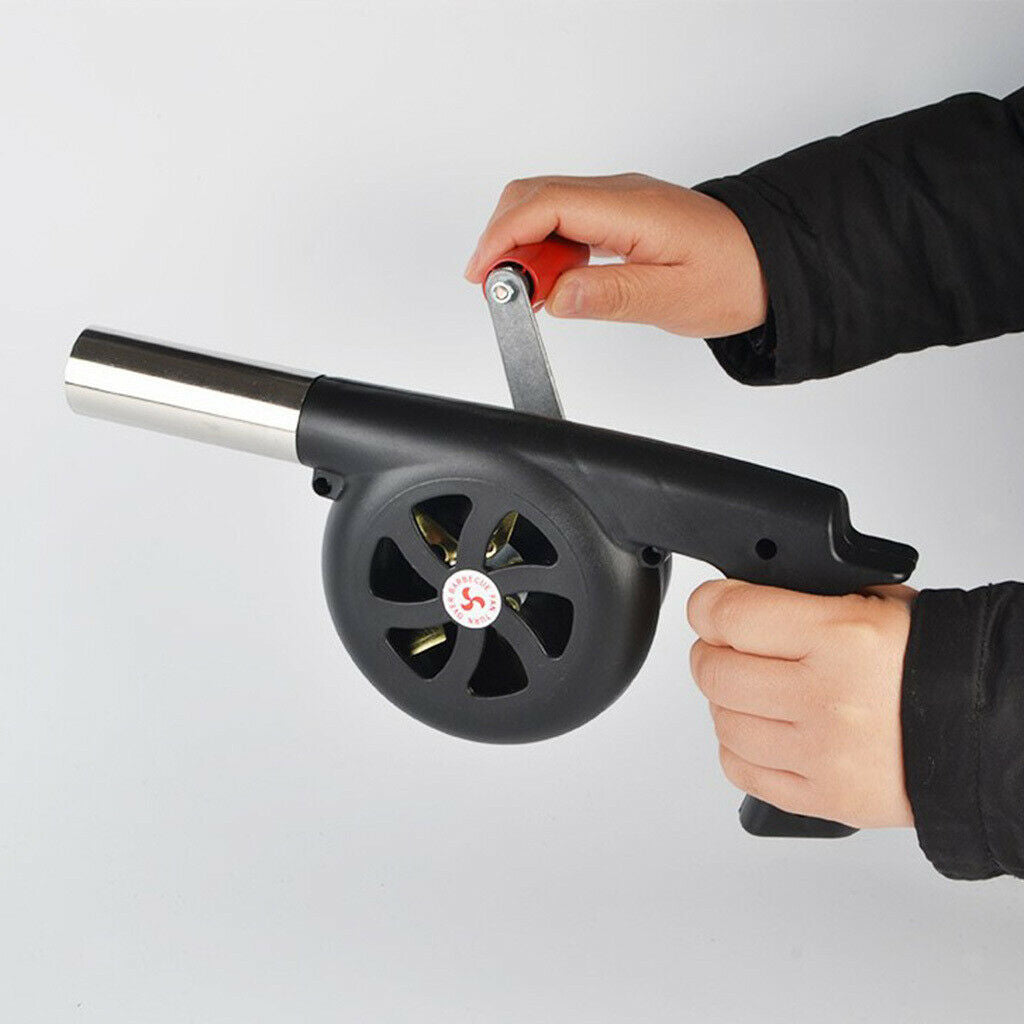 1x Camping Picnic Manual Air Blower Barbecue BBQ Grill Fan For Outdoor BBQ