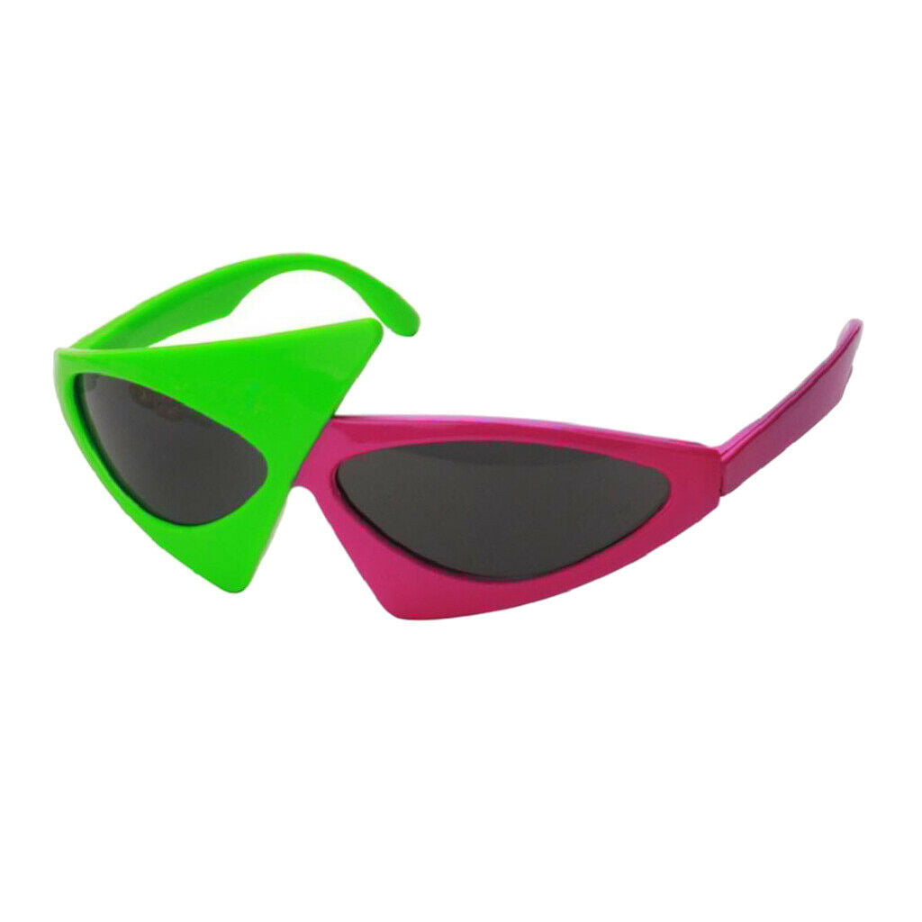Party Sunglasses 80s Eye Glasses Pink and Green Hip Hop Party Favor Clubwear