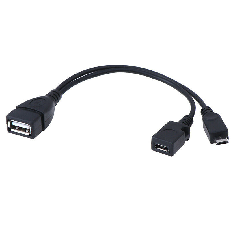2 in1 Micro USB Male to Female to USB 2.0 Power Charging OTG Adapter Cable gDEAU