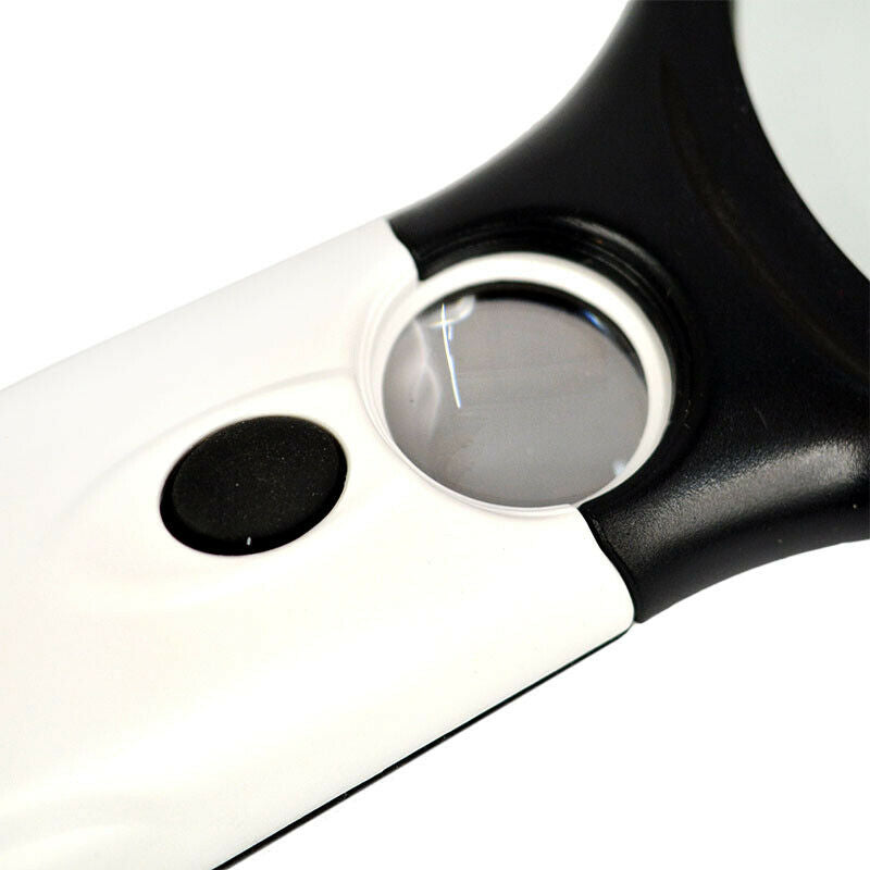 3 LED Light 40X/5X Handheld Jewelry Magnifier Reading Magnifying Glass Loupe