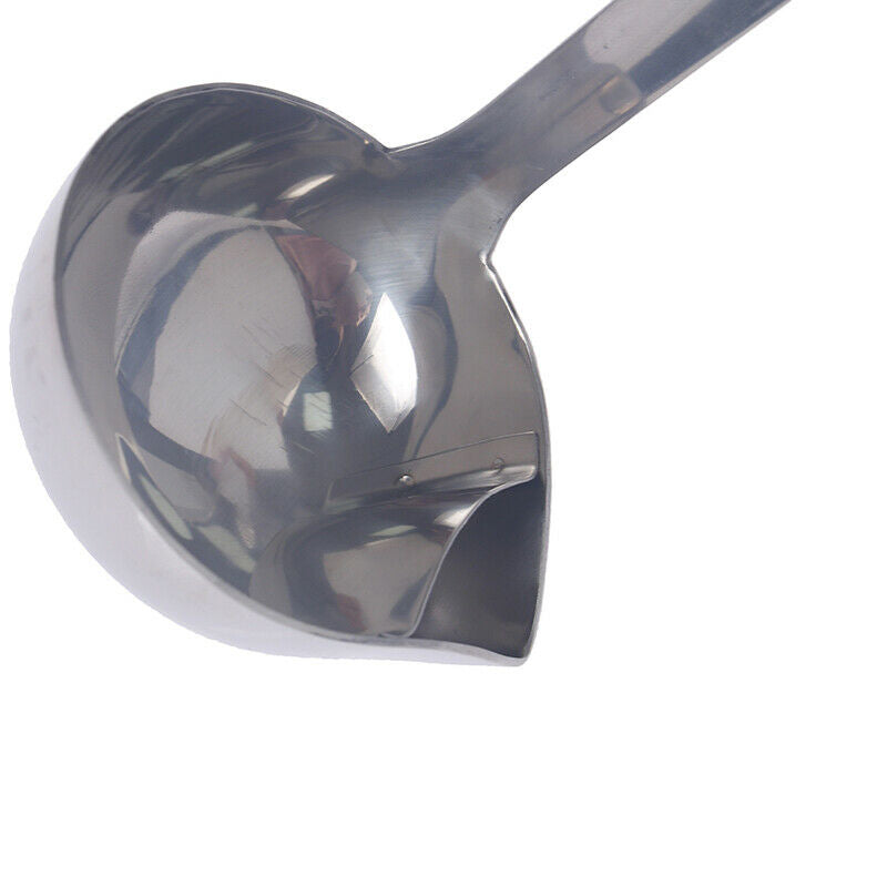 Stainless Steel Long Handle Soup Oil Filter Spoon Restaurant Home Cooking.l8