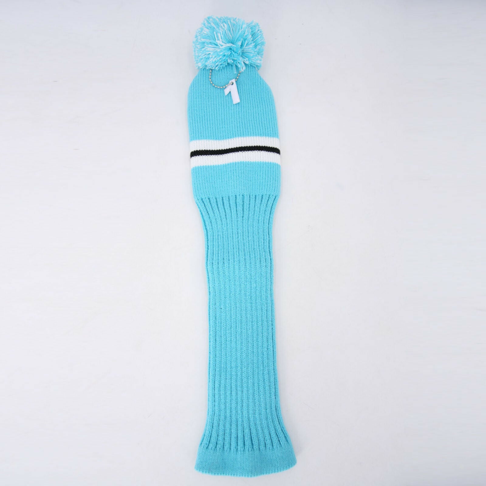 3Pcs Stripes Golf Pom Pom Head Covers Protector For Wooden Racket,