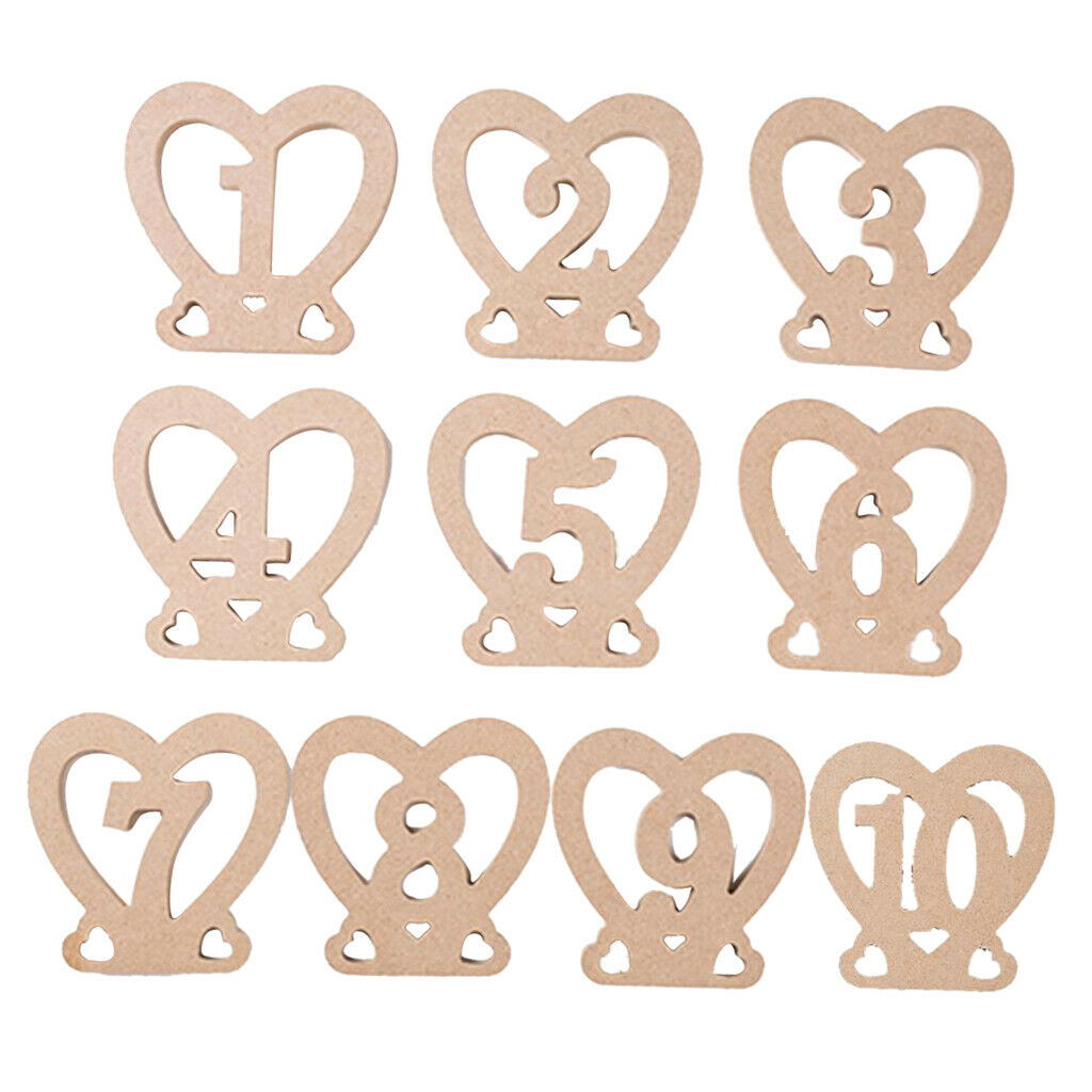 Wedding Table Numbers by 1-10 Wooden Table Numbers for Wedding Party Events or