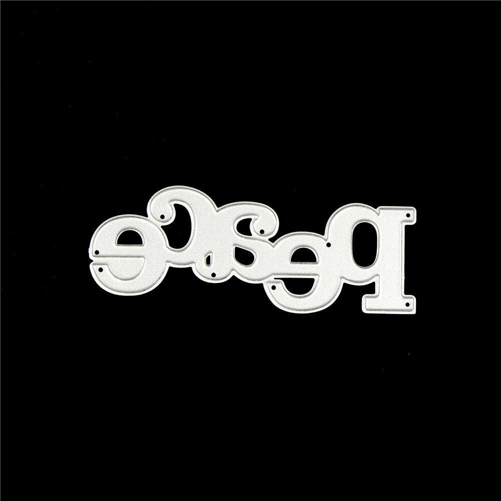 Greeting Words peace Metal Cutting Dies For DIY Scrapbooking Card Craft De.l8