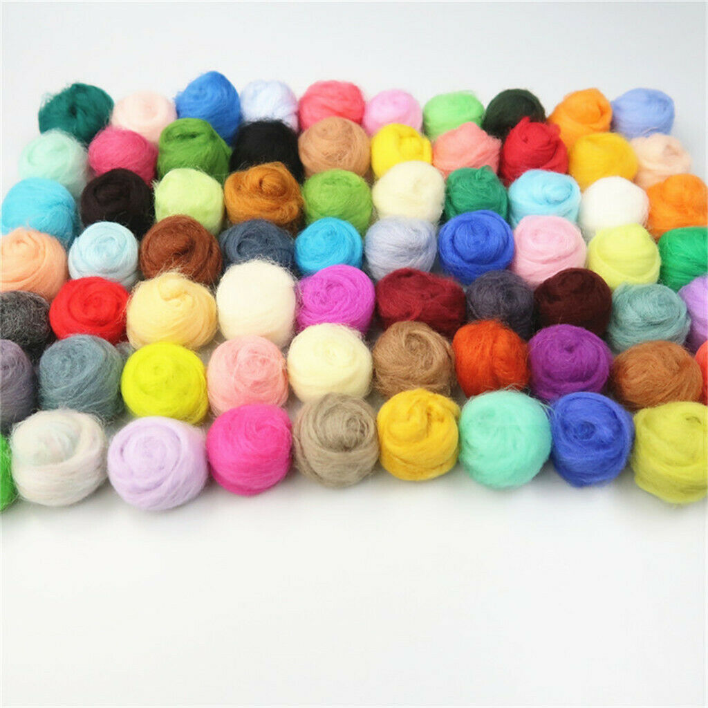 70 Colors 350g Handmade Wool Felting Roving Fibre