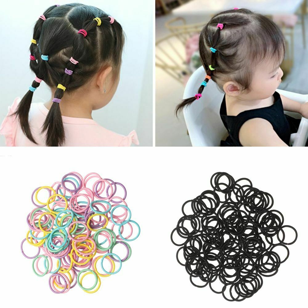 Cute Colorful Kids Hair Ties Mini Hair Ropes Rubber Bands Ponytail Hair Holder