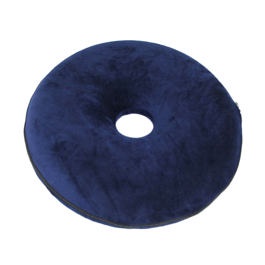 Donut Seat Cushion Hemorrhoid Coccyx Tailbone Support Pillow Pad Dark Blue