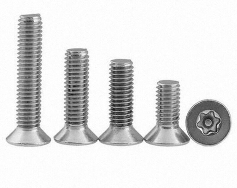 96Pcs M2 M3 M4 M5 M6 Stainless Security Anti Theft Flat Head Torx Screws Bolts