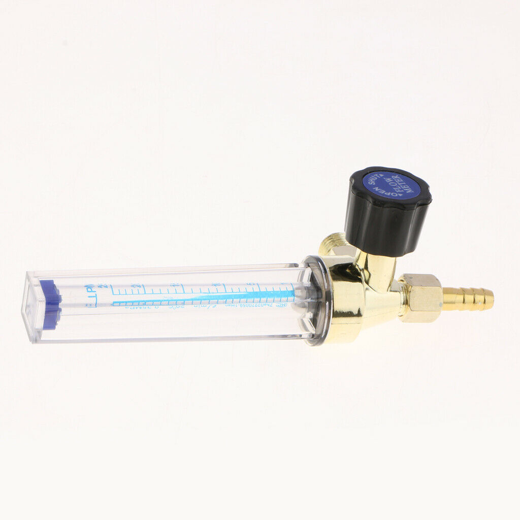 1/4PT Argon CO2 Gas Flow Meter Inlet Connector for Mig Tig Welder Welding Gauge