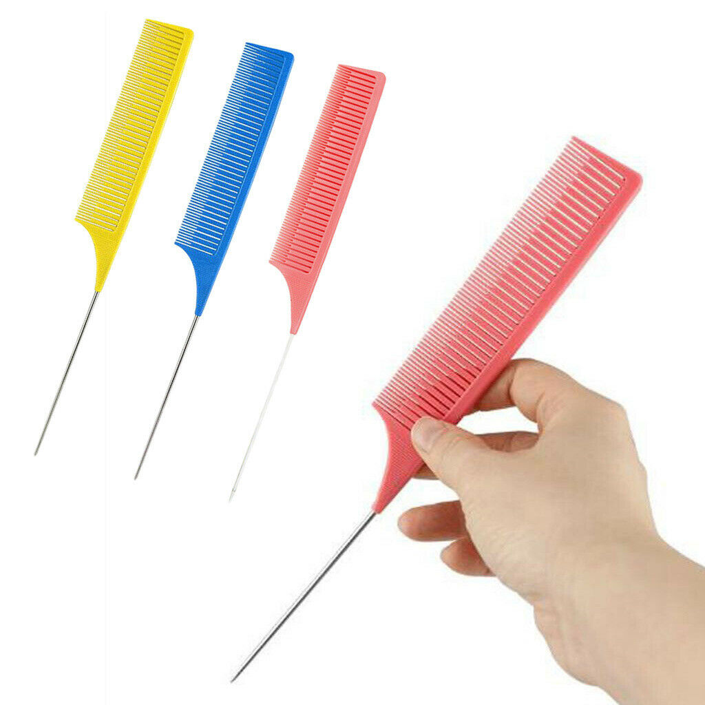 3 Pieces One-way Weaving Highlighting Foiling Hair Combs Dyeing Hair Comb