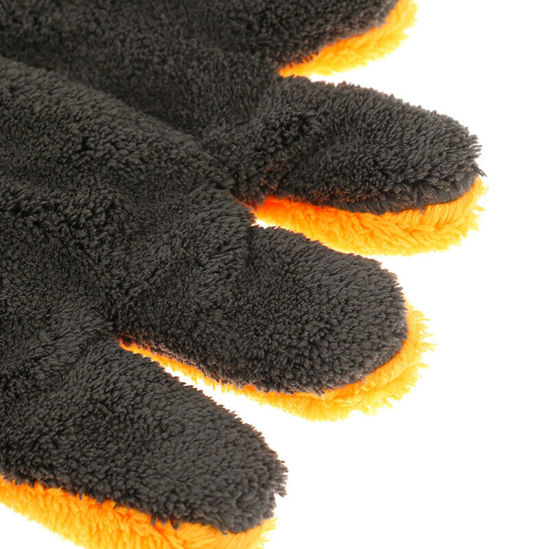 Polishing Wash Towels Plush Microfiber Washing Glove Clean Dusting Thick To KX