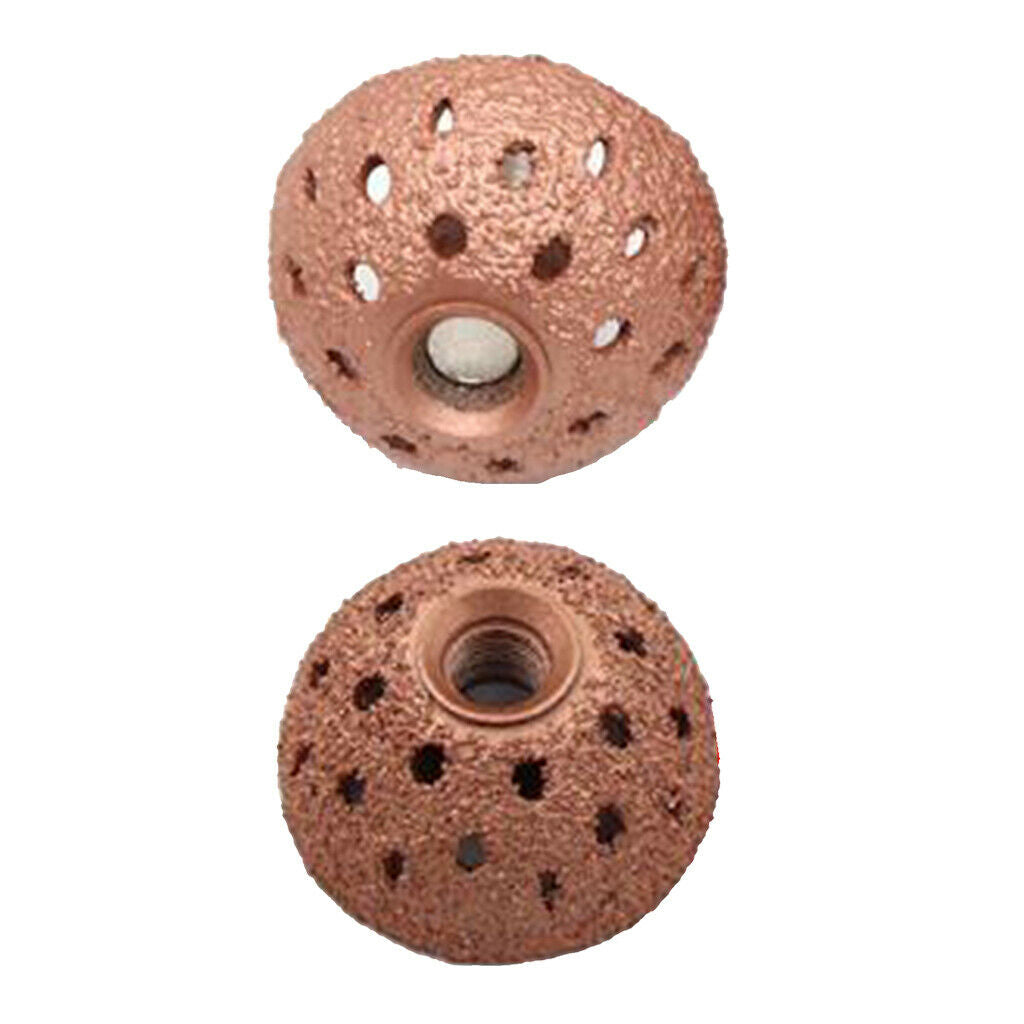 2pieces 42mm Buffing Wheel Grind Ball Rasp Tire Tool, 70 Grid Abrasiveness, High