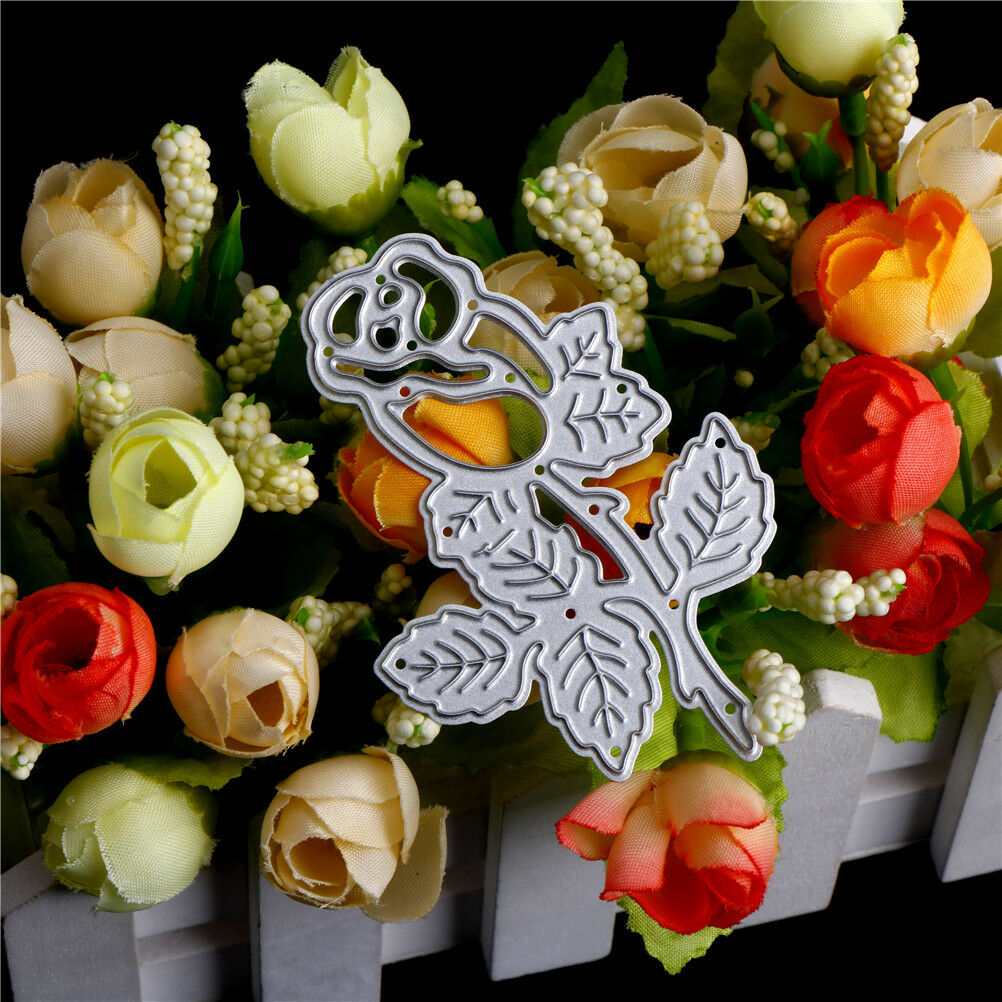 1pc Rose Flower scrapbooking photo album Metal Stencil cutting die paper .l8