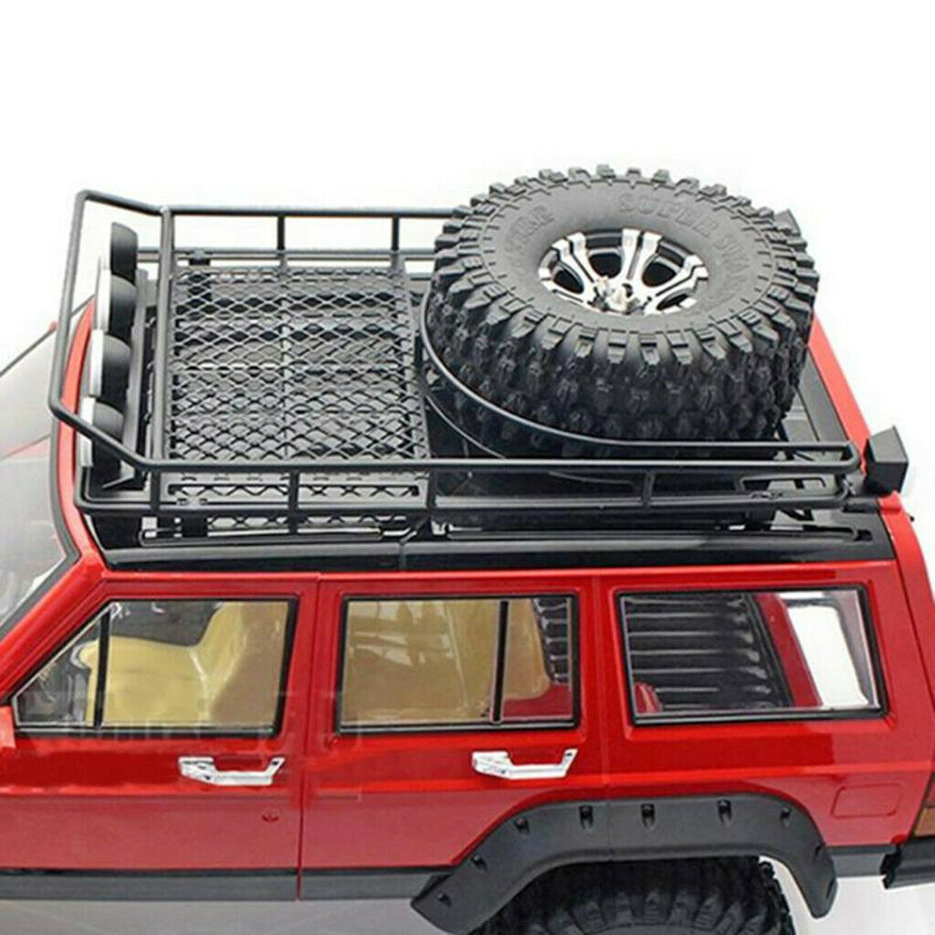 Roof Rack Cargo Basket with 4pcs LED Lights - Car Top Luggage Holder Carrier