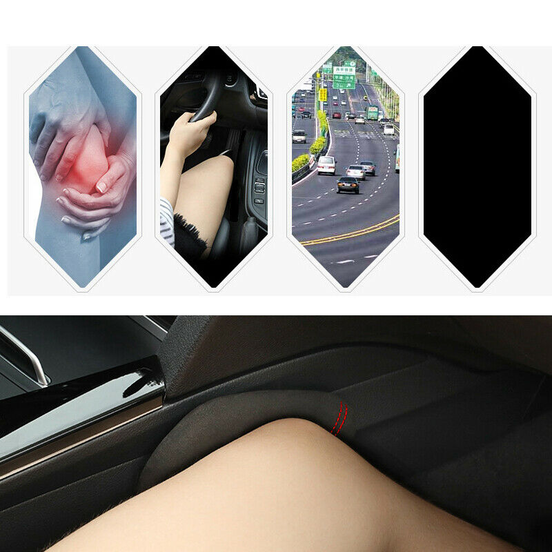 2x Car SUV Leather Driver Leg Cushion Knee Pad Pillow Thigh Support Soft Protect