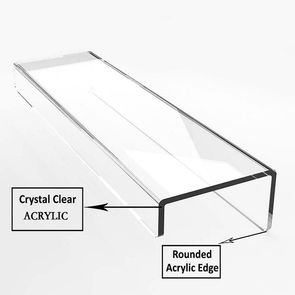 Clear Acrylic Shelf Holder Display Bathroom Bedroom Storage Fix Shelf New