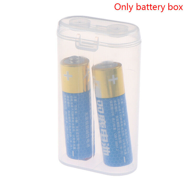 Waterproof Clear Holder Storage Box Plastic Safety Case For 2 Sections 18650 Tt