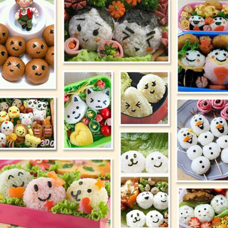 Cartoon Rice Ball Molds DIY Smiling Face Shape Sushi Maker Mould Seaweed .l8