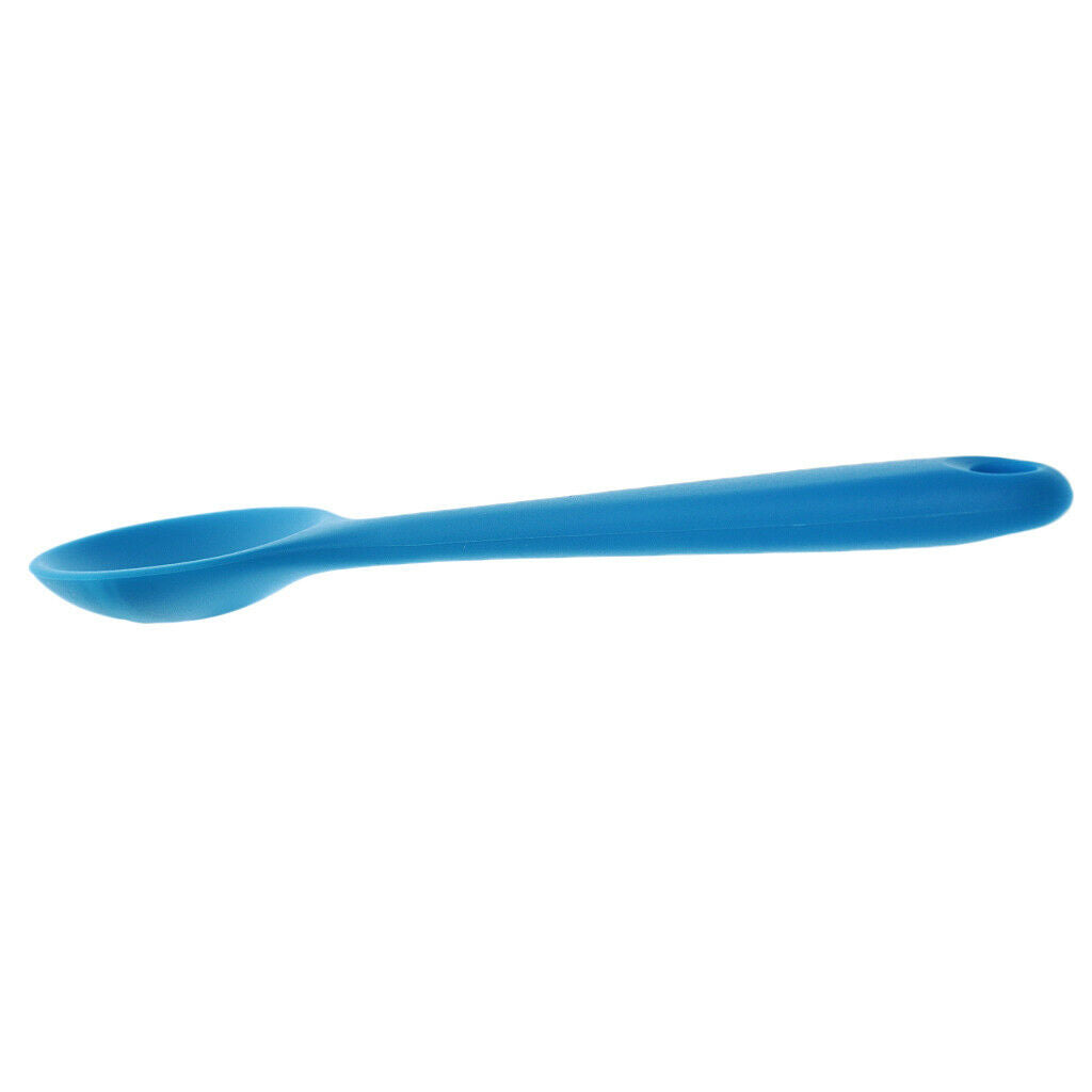 Creative Silicone Small Spoon Scoop Kitchen Utensils Tool Flatware Blue