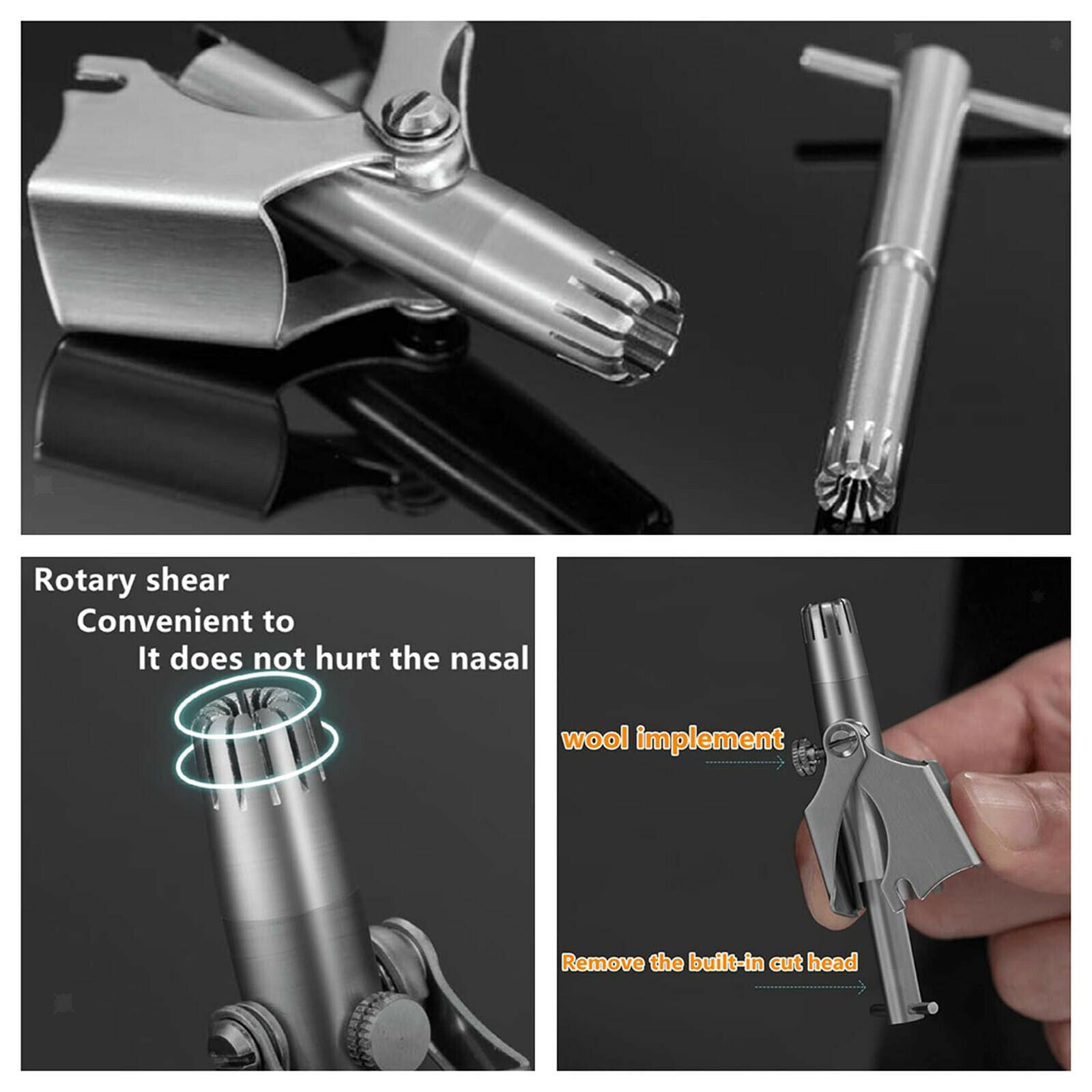 Travel Mini Manual Nose Hair Trimmer Hair Remover Clipper Nasal Shaver