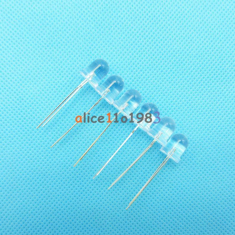 100PCS Round 8MM White Water Clear LED Light Diodes Leds Lamp Bulb Kit