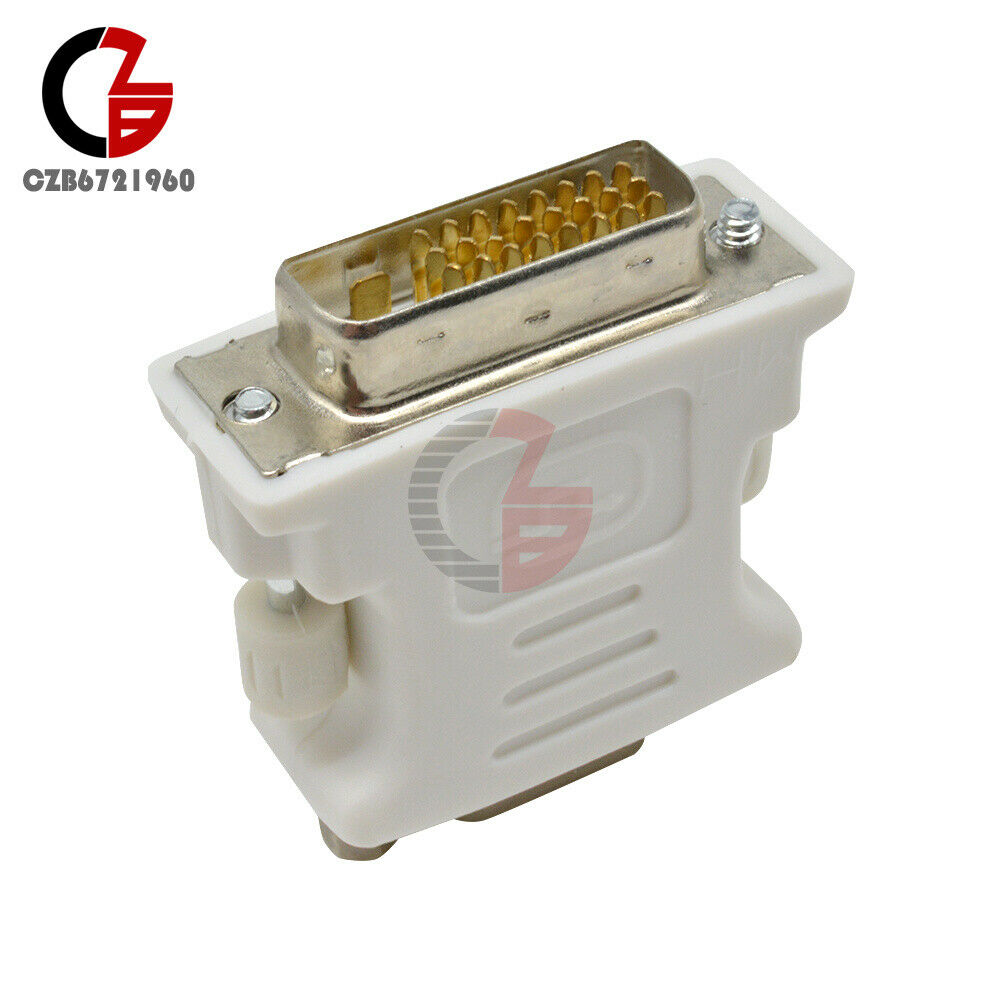 15 Pin VGA Female to 24+1 pin DVI-D Male Adapter Video Converter for PC Laptop