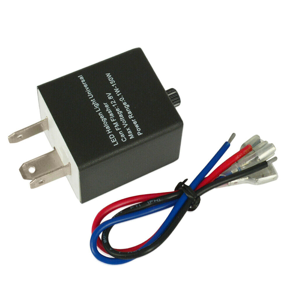 12V 24V 3 Pin Motorcycle Blinker Adjustable LED Flasher Relay Turn Signal