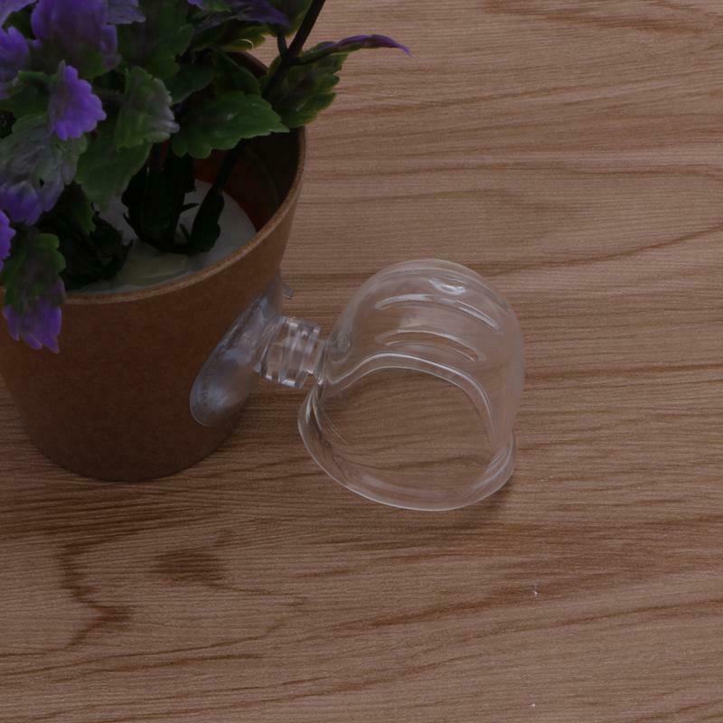 Aquarium Tank Glass Bubble Plant Crystal Fish Feeding Feeder Glass Cup Basin New