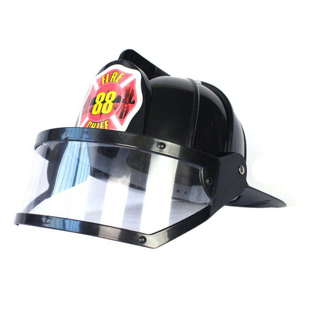 Kid Pretend Play Fireman Safety Helmet Firefighter Hat Costume Party Role