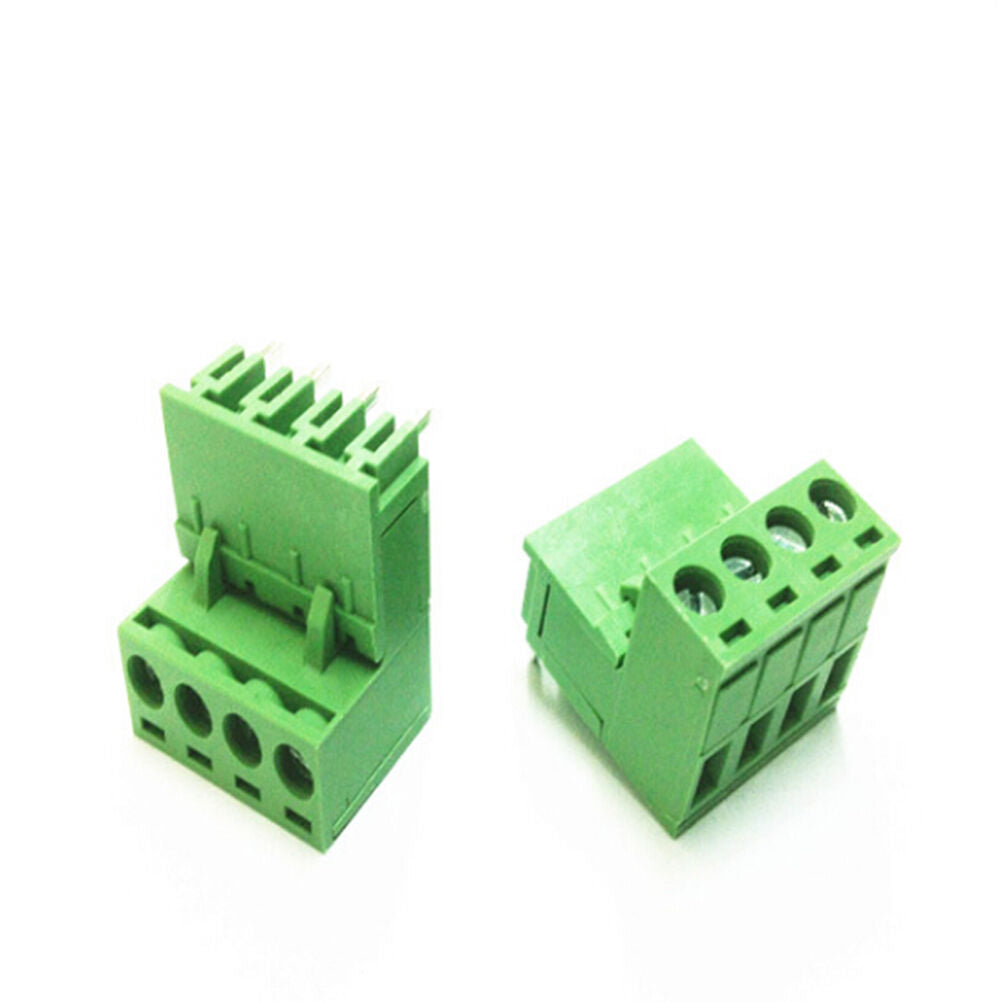 10X 2EDG 4Pin Plug-in Screw Terminal Block Connector 3.81mm Pitch Right AnglS WF